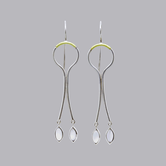 Sterling Silver and Moonstone Earrings