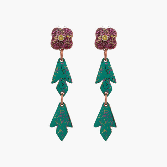 Flower and Leaf earrings