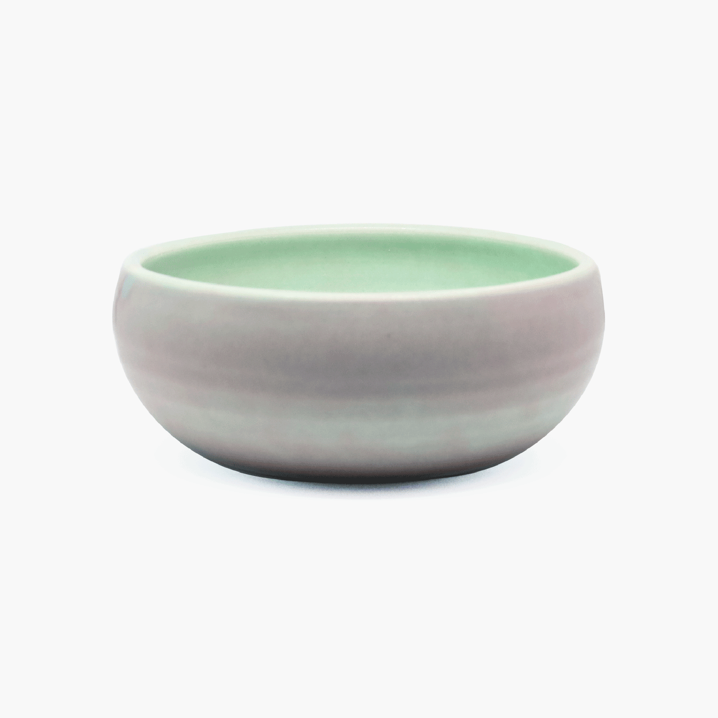 Bubble Dip Bowl in Sea Foam and Taupe Semi-Porcelain
