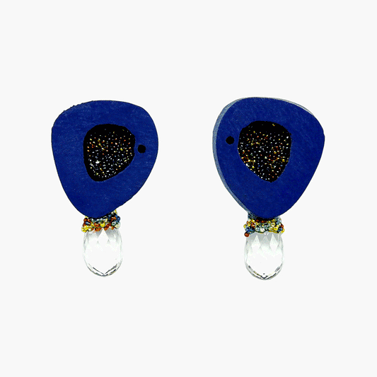 Bonbon Stud Earrings in Dark Blue