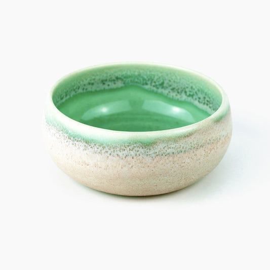 Bubble Dip Bowl in Copper Green Semi-Porcelain
