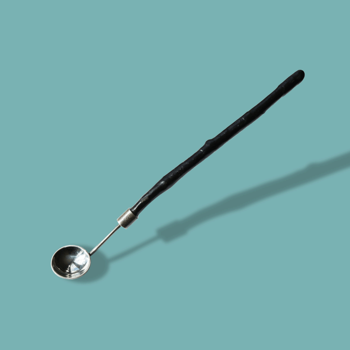 Spoon 2 in Sterling Silver and Charred Wood