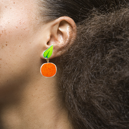 Boucles d'oreilles Orange Sanguine