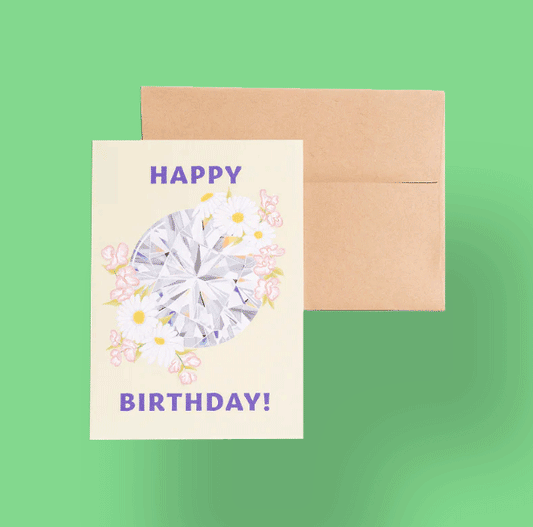 April Diamond Birthstone Birthday Greeting Card