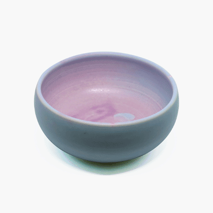 Bubble Dip Bowl in Blue-Grey and Rose Semi-Porcelain