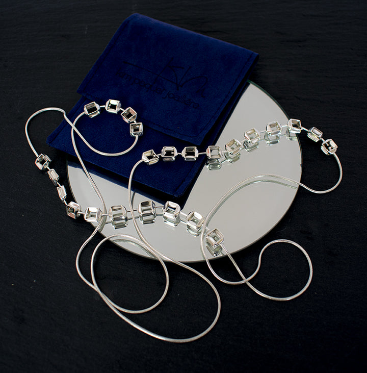 Sterling silver BASO chain necklace by Kim Paquet