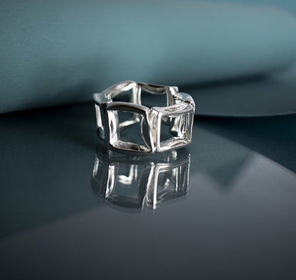 Sterling silver WALO ring by Kim Paquet