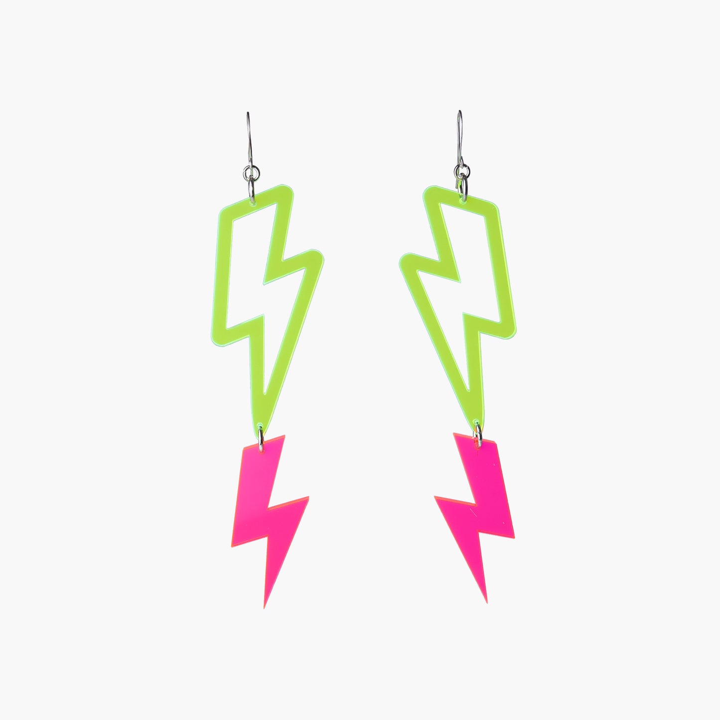 Double Stacked Lightning // 2 earrings