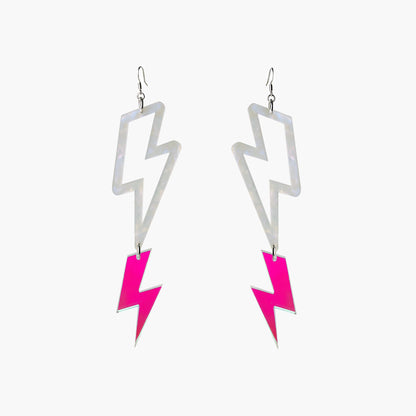 Double Stacked Lightning // 4 earrings
