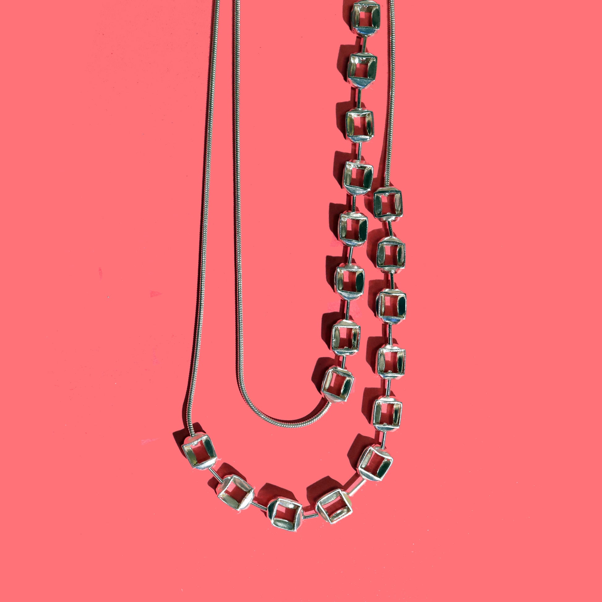 Sterling silver BASO chain necklace by Kim Paquet