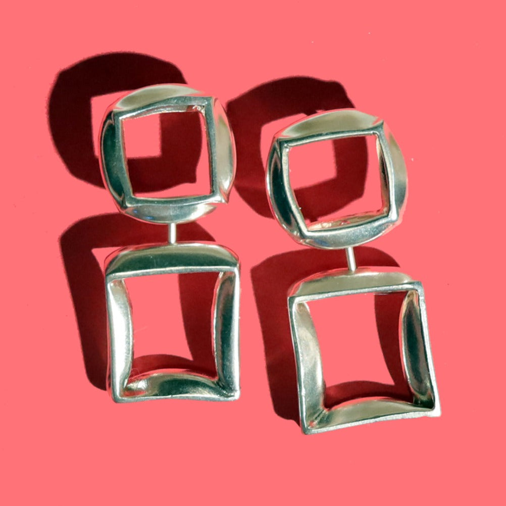 Sterling silver BUTO earrings by Kim Paquet