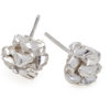 Rock Stud Earrings in Sterling Silver